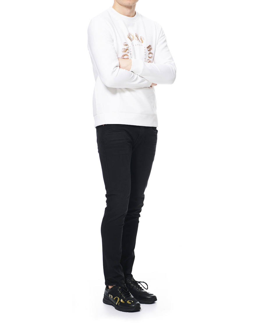 Herre | Gensere | BOSS GREEN | BOSS Athleisure Salbo Circle Sweatshirt White/Gold