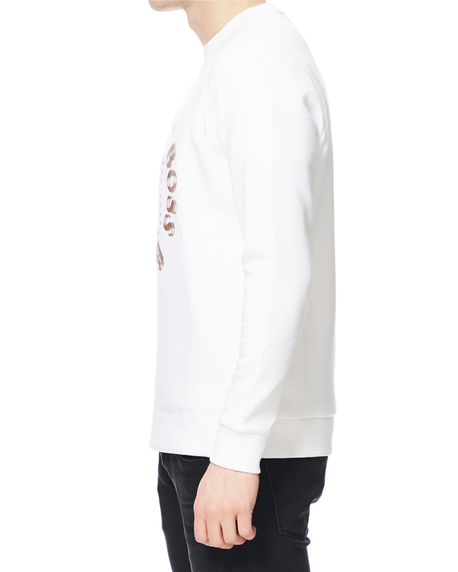 Herre | Gensere | BOSS GREEN | BOSS Athleisure Salbo Circle Sweatshirt White/Gold