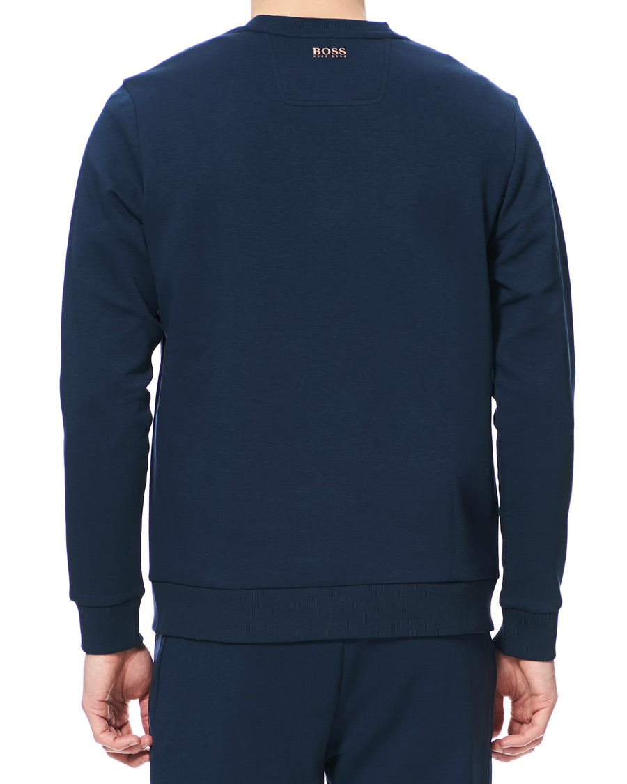 Herre | Gensere | BOSS GREEN | BOSS Athleisure Salbo Circle Sweatshirt Navy/Rosé Gold