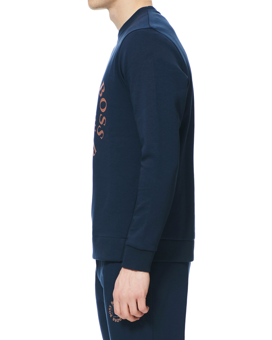 Herre | Gensere | BOSS GREEN | BOSS Athleisure Salbo Circle Sweatshirt Navy/Rosé Gold