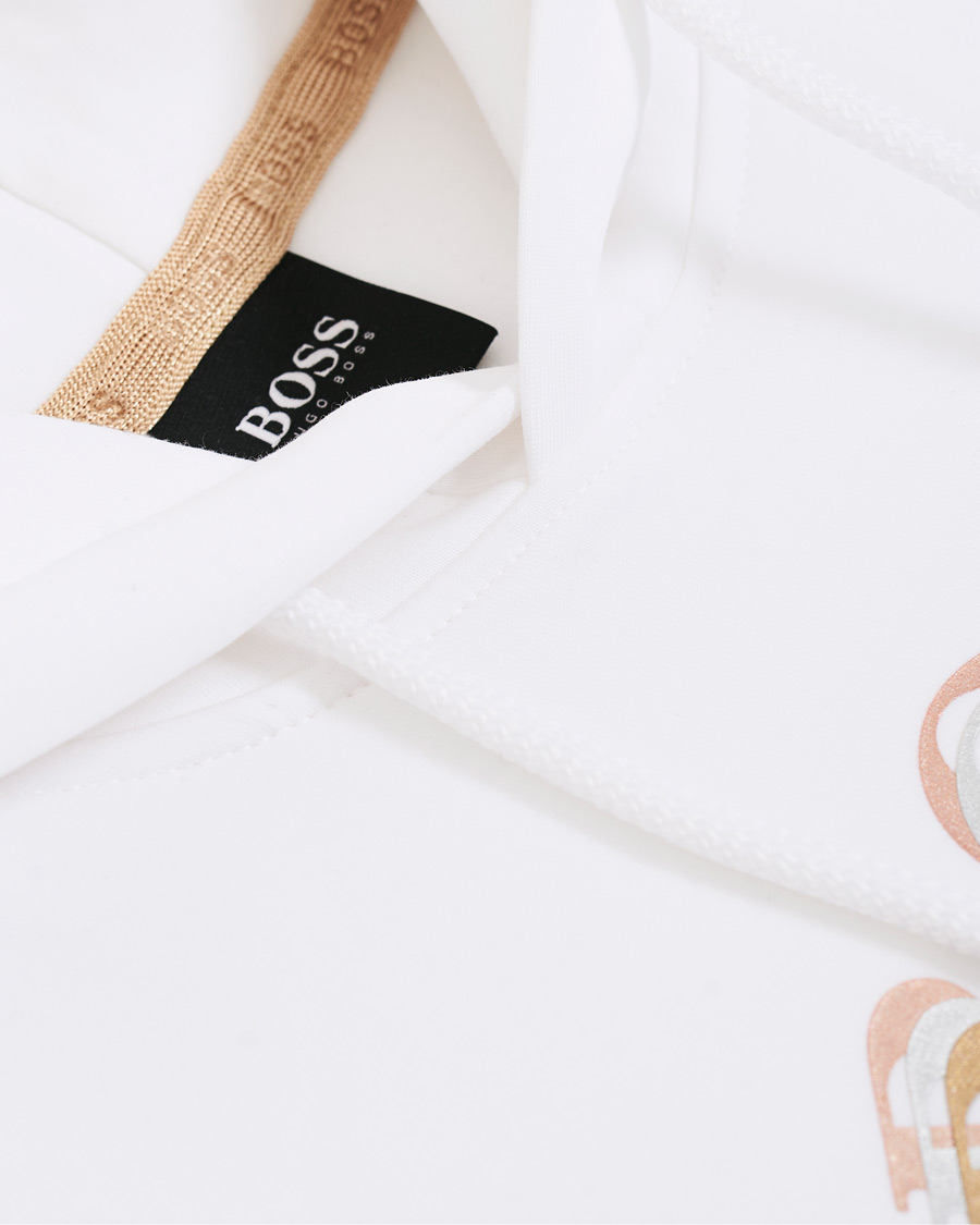 Herre | Gensere | BOSS GREEN | BOSS Athleisure Sly Circle Hoodie White/Gold