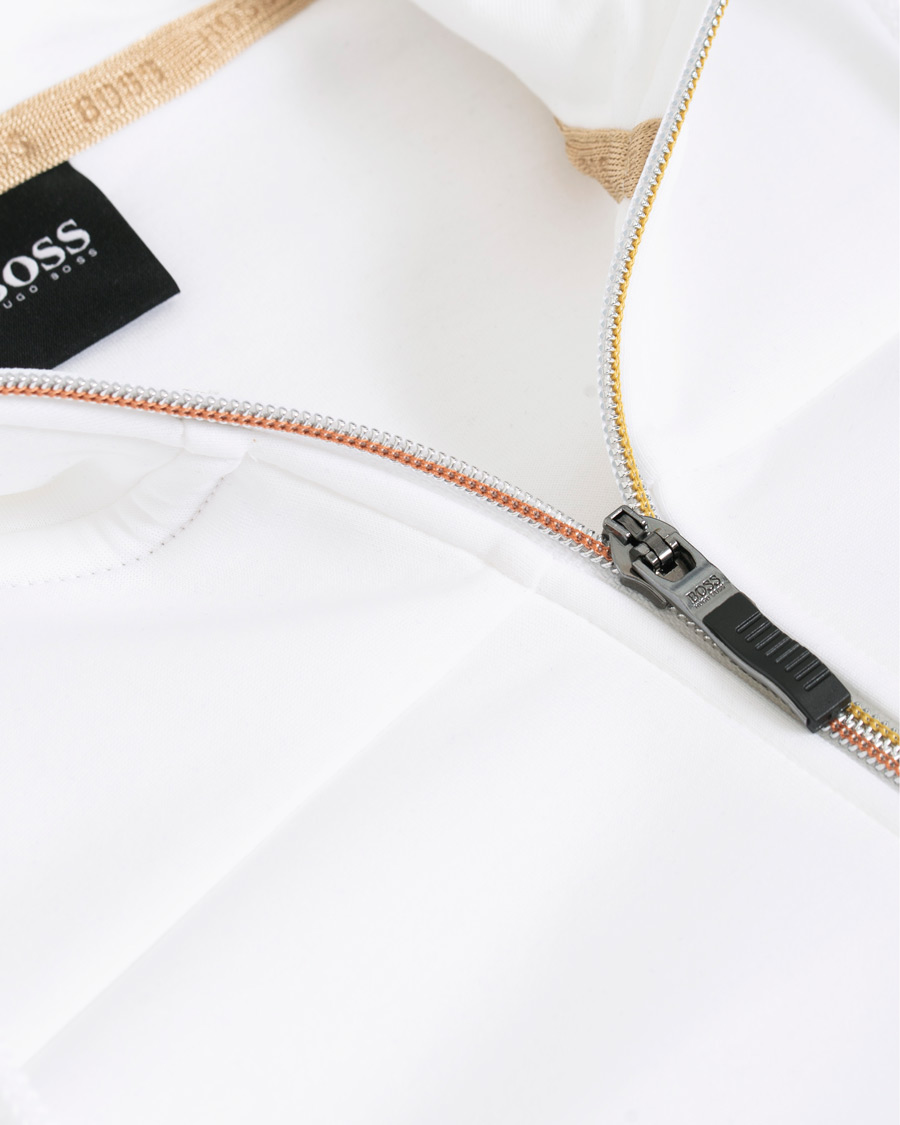 Herre | Gensere | BOSS GREEN | BOSS Athleisure Saggy Circle Full-Zip Hoodie White/Gold