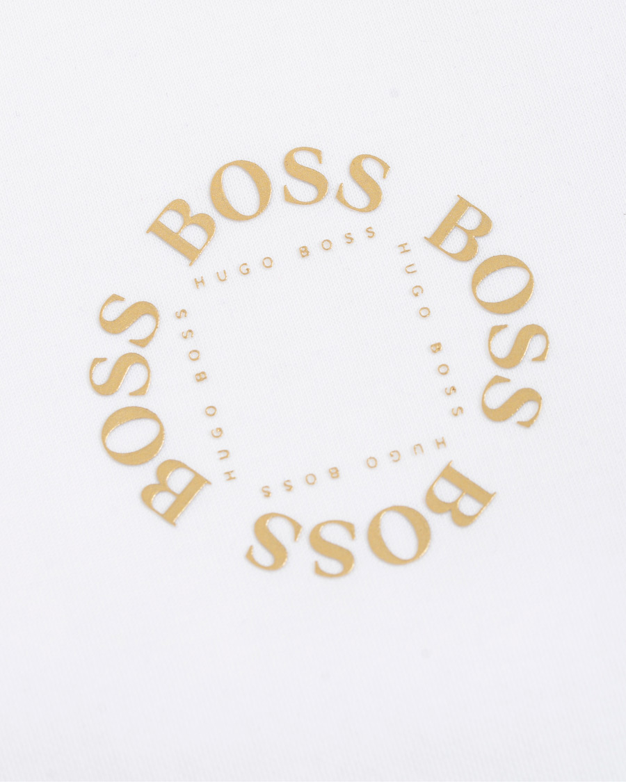 Herre | Gensere | BOSS GREEN | BOSS Athleisure Saggy Circle Full-Zip Hoodie White/Gold