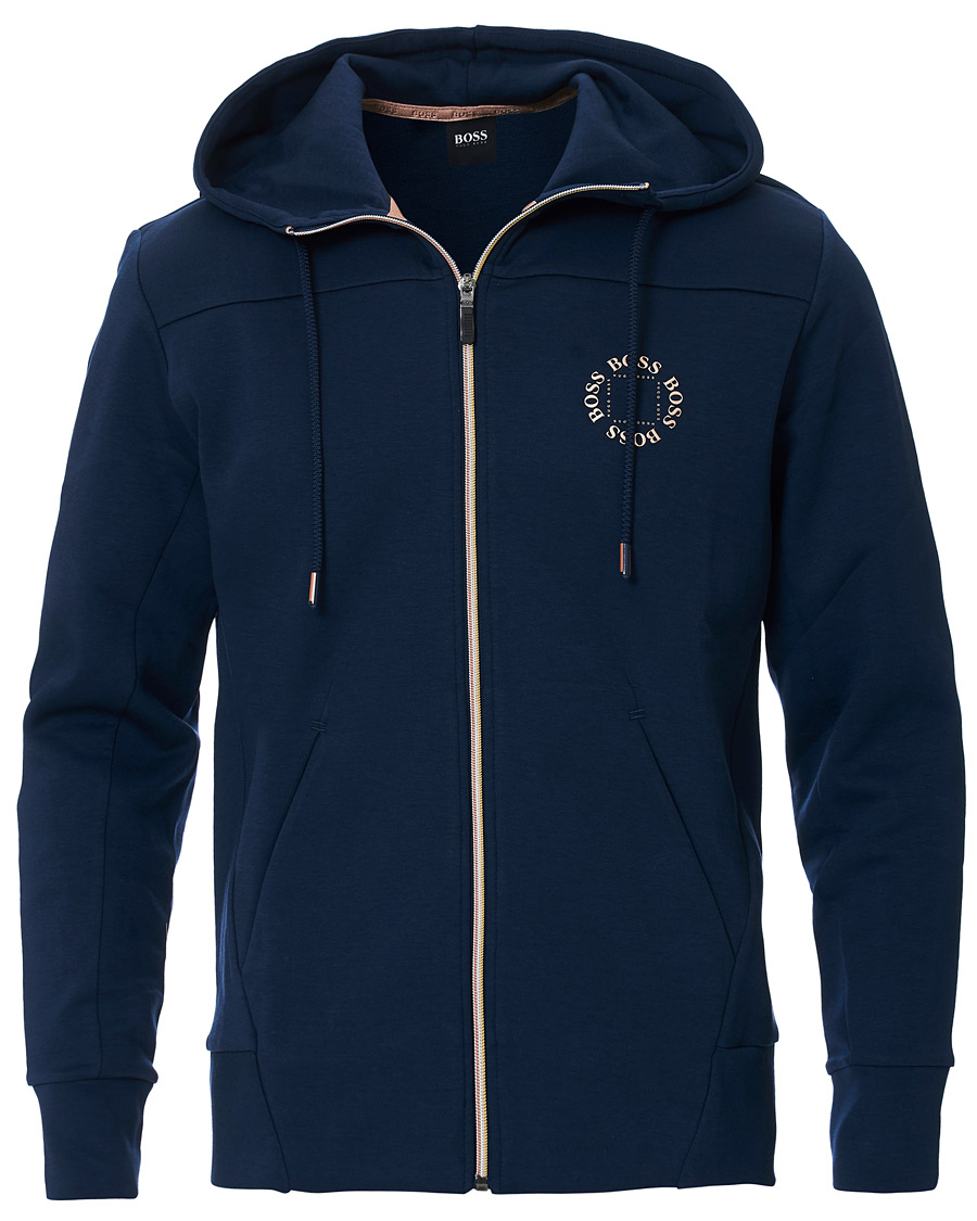 Herre | Gensere | BOSS GREEN | BOSS Athleisure Saggy Circle Full-Zip Hoodie Navy/Rosé Gold
