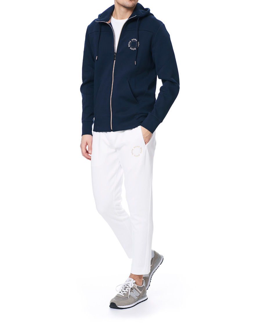 Herre | Gensere | BOSS GREEN | BOSS Athleisure Saggy Circle Full-Zip Hoodie Navy/Rosé Gold