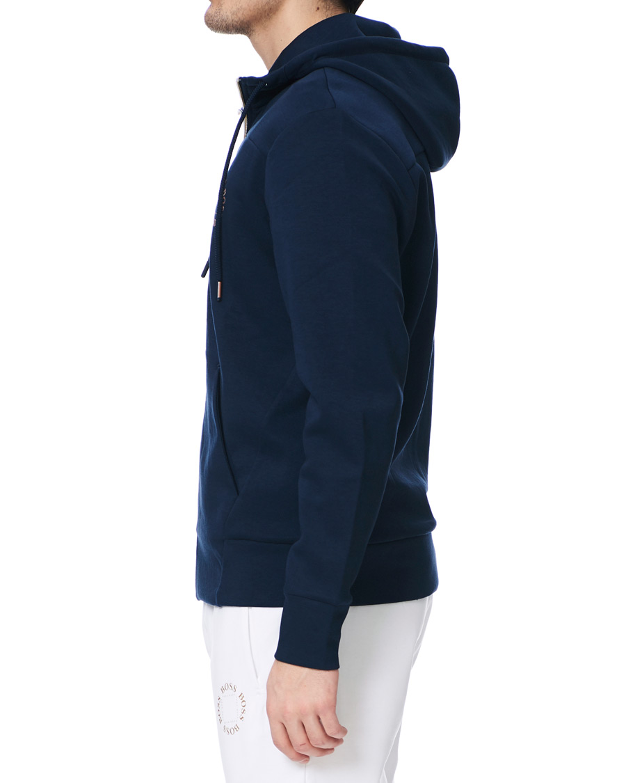 Herre | Gensere | BOSS GREEN | BOSS Athleisure Saggy Circle Full-Zip Hoodie Navy/Rosé Gold