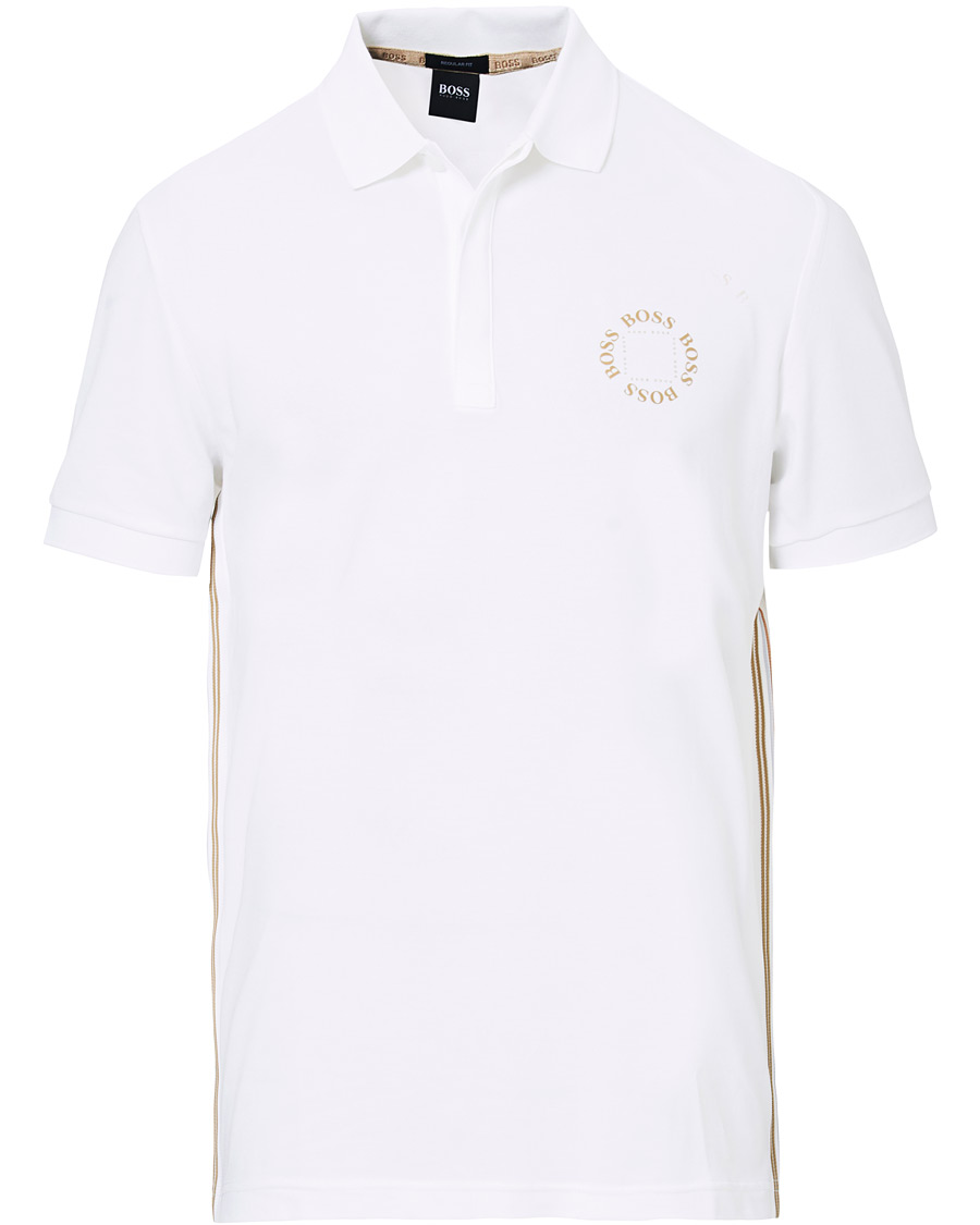 Herre | Pikéer | BOSS GREEN | BOSS Athleisure Paddy Circle Polo White/Gold