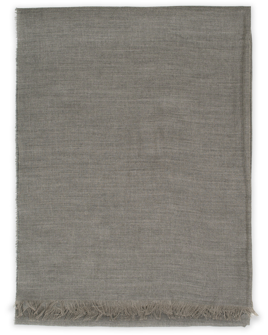 Herre | Begg & Co Fiji Cotton/Linen Scarf Smoke | Begg & Co | Fiji Cotton/Linen Scarf Smoke