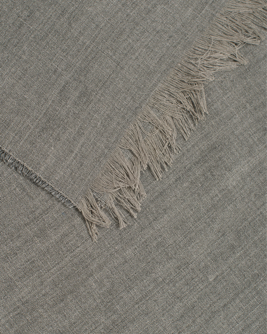 Herre | Begg & Co Fiji Cotton/Linen Scarf Smoke | Begg & Co | Fiji Cotton/Linen Scarf Smoke