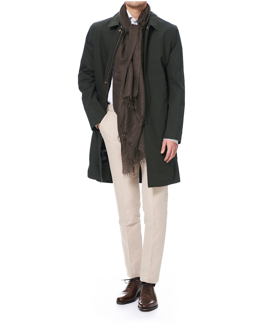 Herre | Begg & Co Staffa Cashmere/Silk Scarf Bark | Begg & Co | Staffa Cashmere/Silk Scarf Bark