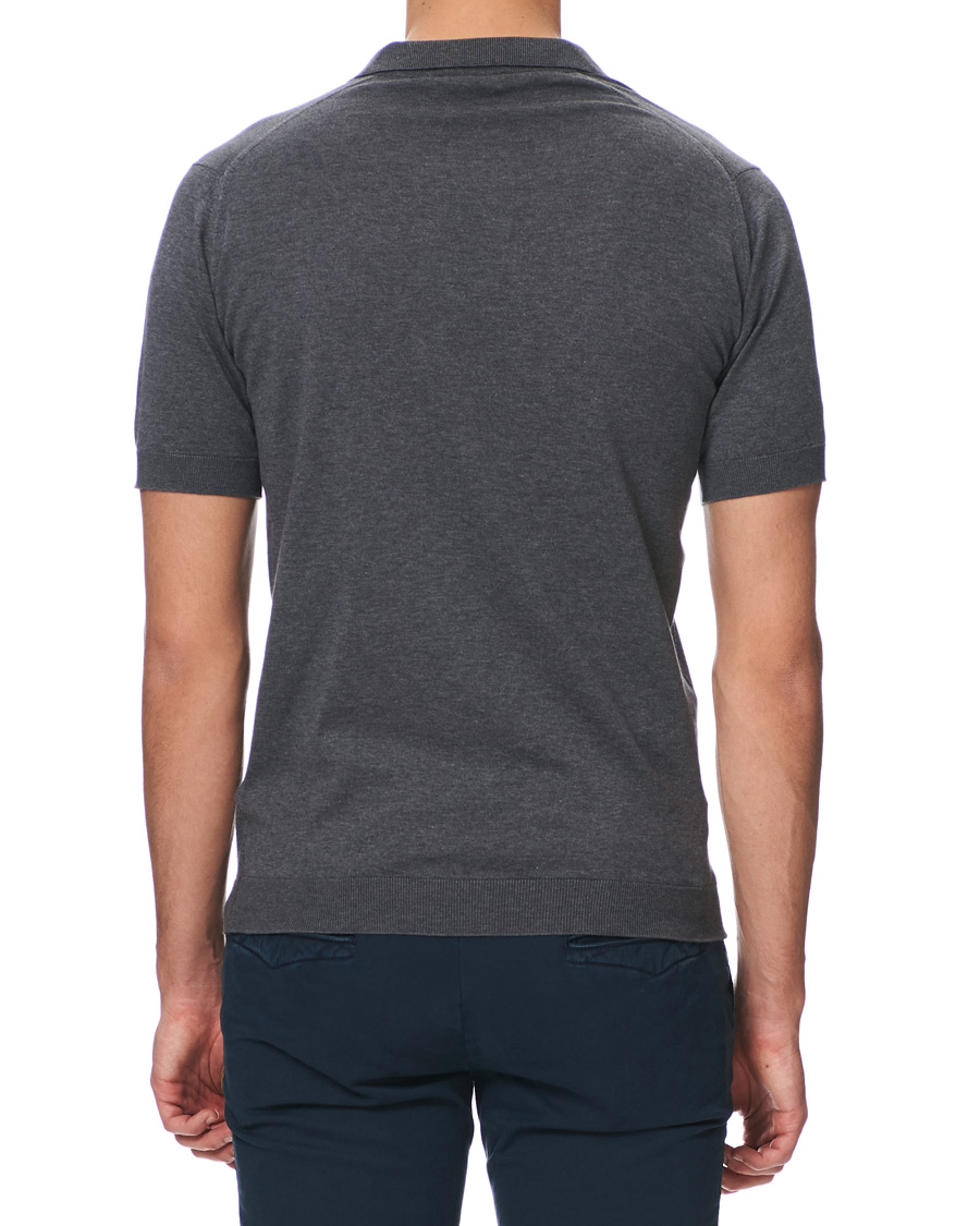 Herre | Pikéer | John Smedley | Noah Skipper Collar Sea Island Polo Charcoal