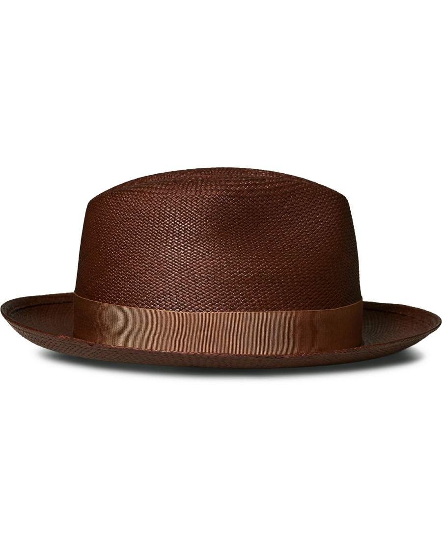 Herre | Borsalino Panama Quito With Medium Brim Brown/Beige | Borsalino | Panama Quito With Medium Brim Brown/Beige