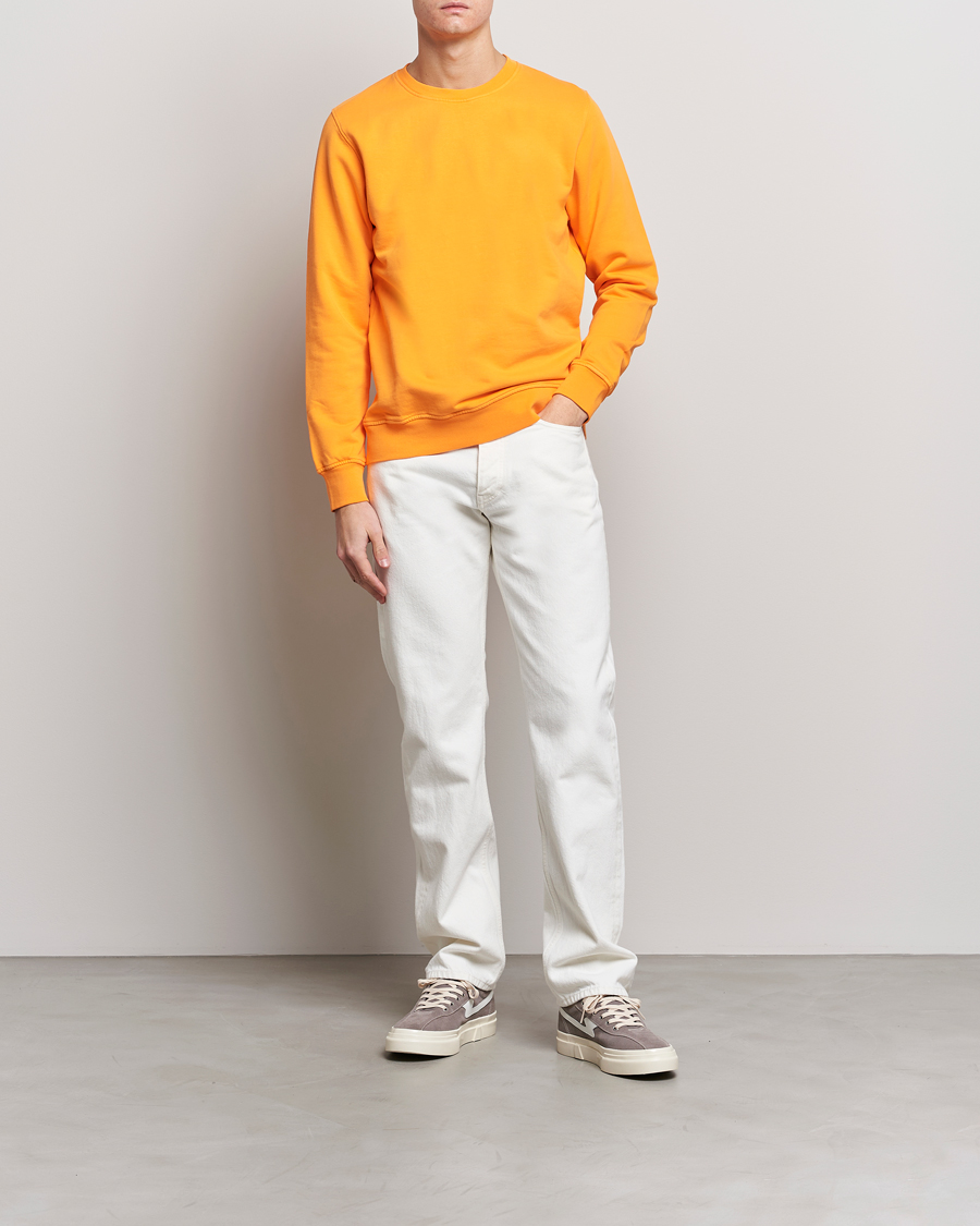 Herre | Gensere | Colorful Standard | Classic Organic Crew Neck Sweat Sunny Orange