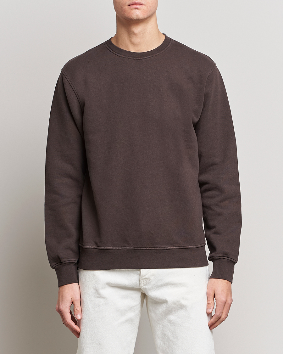 Herre | Avdelinger | Colorful Standard | Classic Organic Crew Neck Sweat Coffee Brown