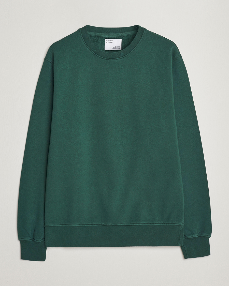 Herre | Gensere | Colorful Standard | Classic Organic Crew Neck Sweat Emerald Green