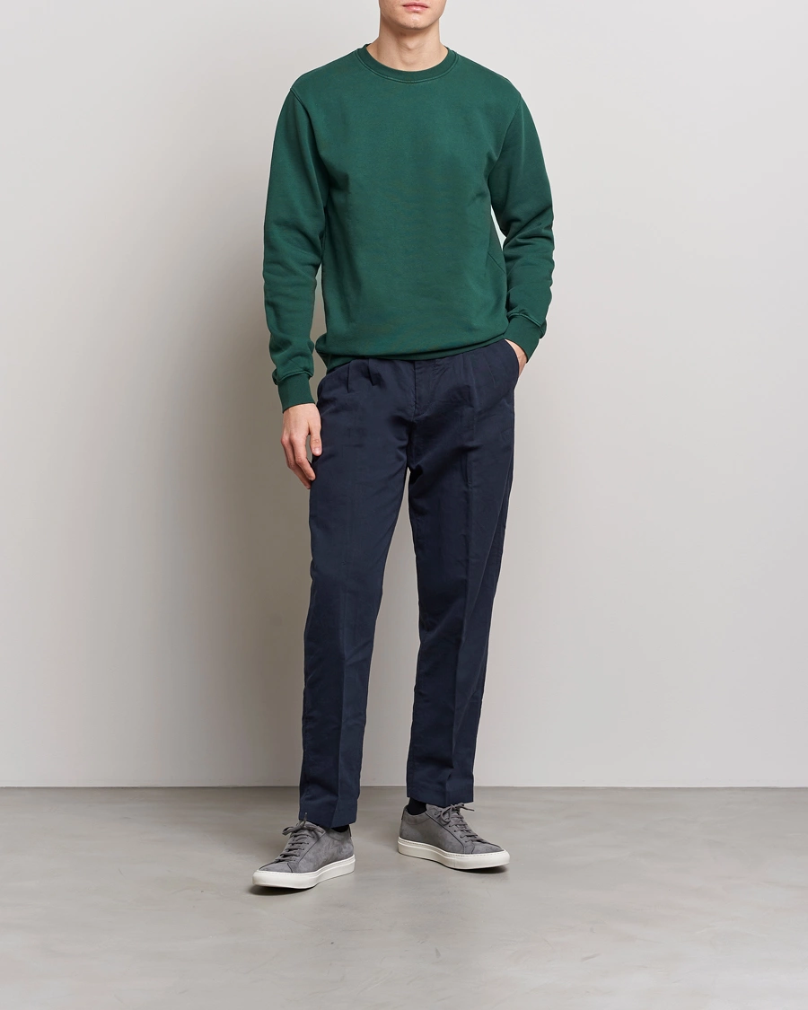 Herre | Gensere | Colorful Standard | Classic Organic Crew Neck Sweat Emerald Green