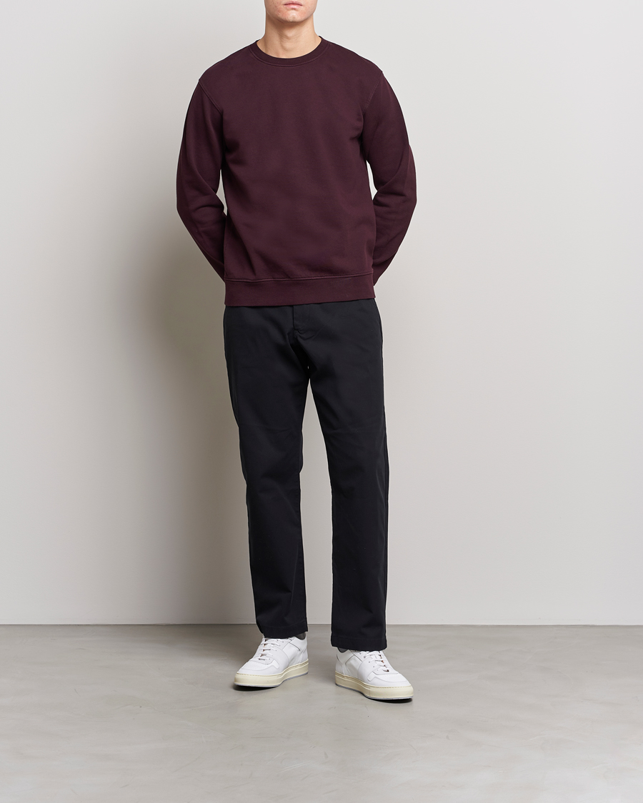 Herre | Gensere | Colorful Standard | Classic Organic Crew Neck Sweat Oxblood Red