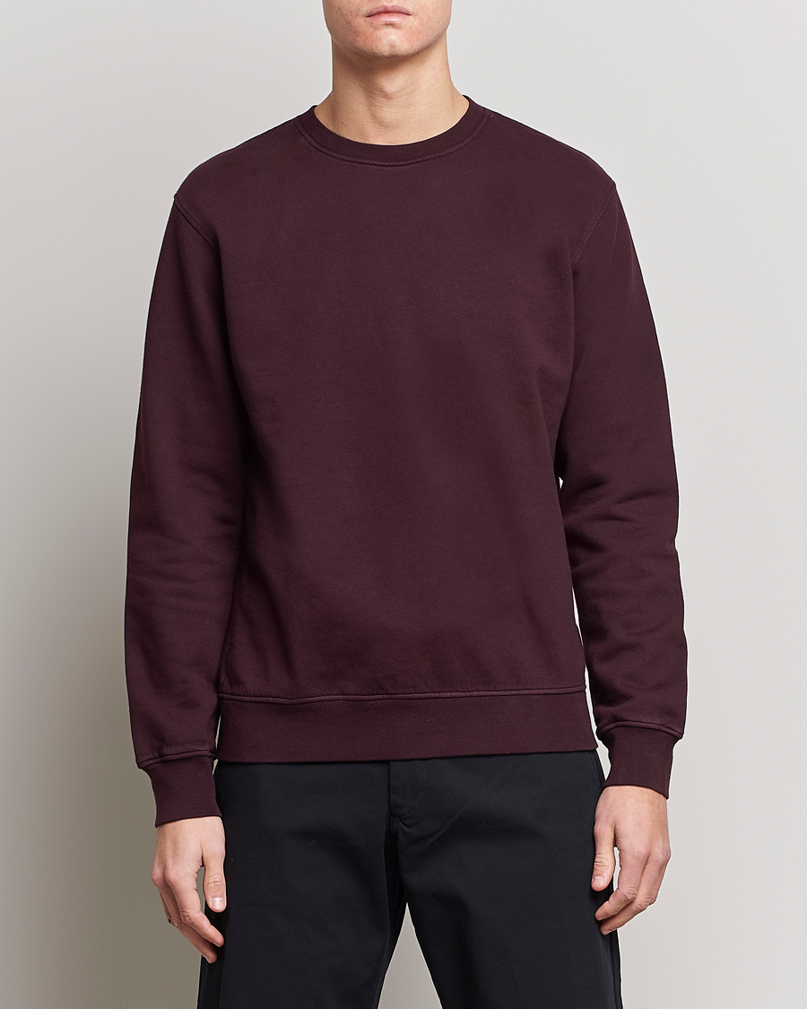 Herre | Colorful Standard | Colorful Standard | Classic Organic Crew Neck Sweat Oxblood Red