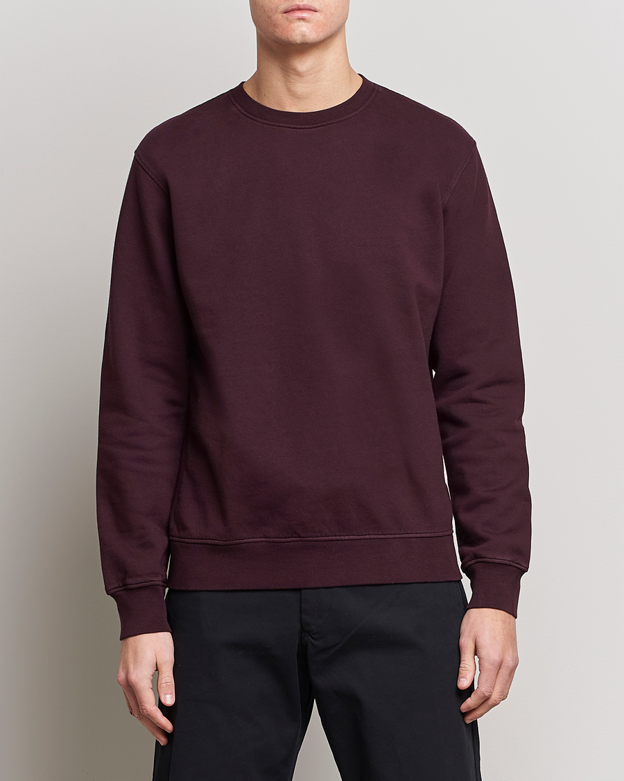 Herre | Gensere | Colorful Standard | Classic Organic Crew Neck Sweat Oxblood Red