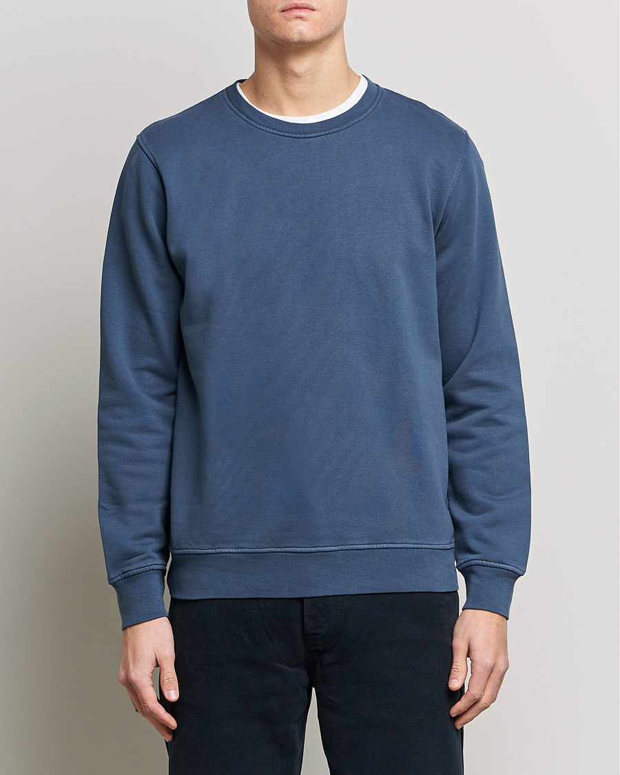 Herre | Sweatshirts | Colorful Standard | Classic Organic Crew Neck Sweat Petrol Blue