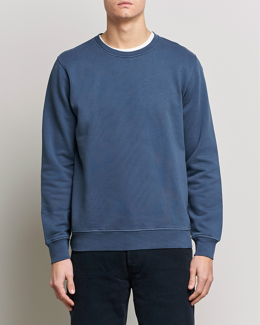 Herre | Basics | Colorful Standard | Classic Organic Crew Neck Sweat Petrol Blue