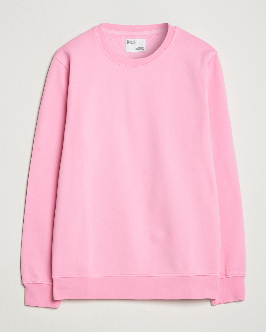 Herre | Gensere | Colorful Standard | Classic Organic Crew Neck Sweat Flamingo Pink
