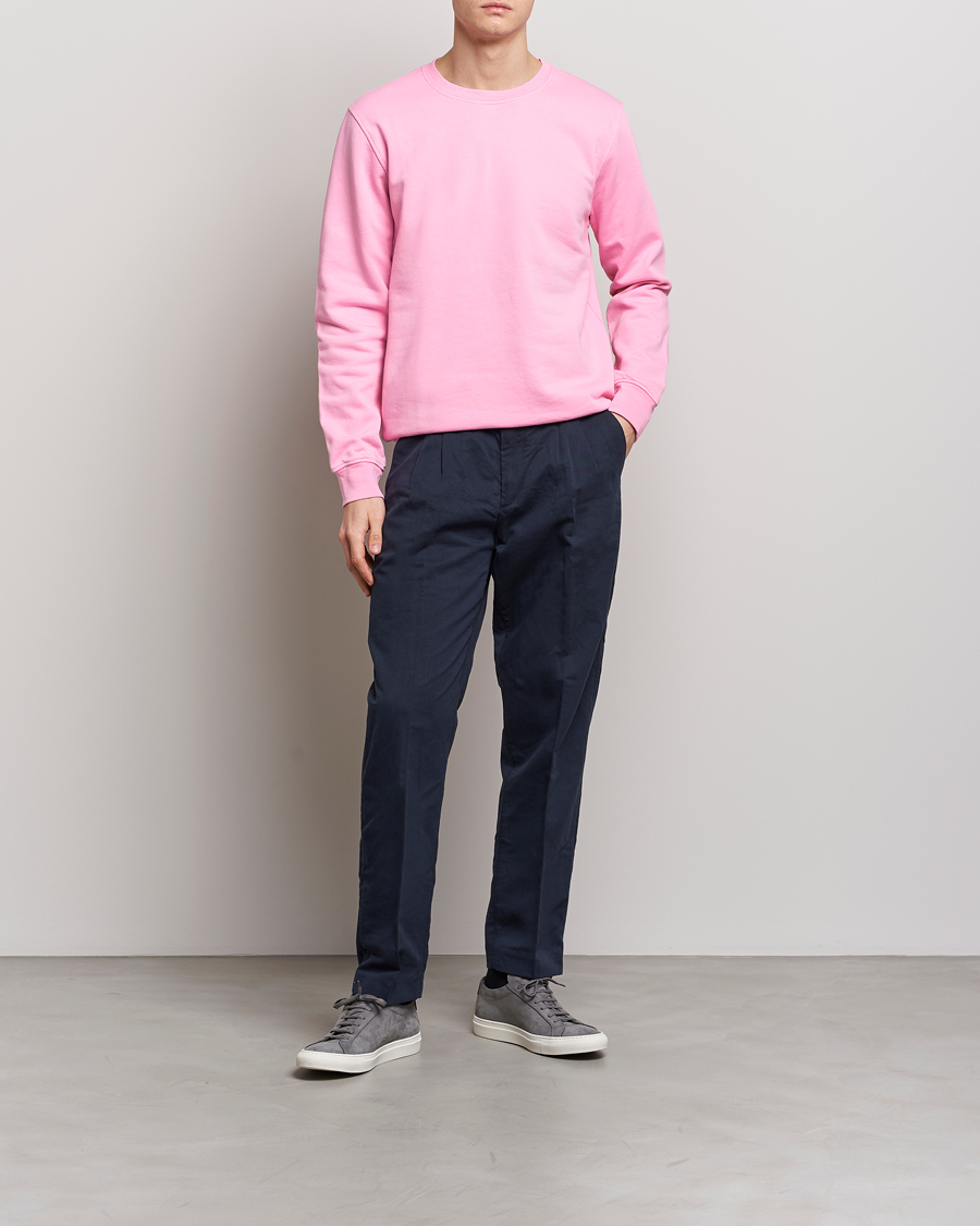 Herre | Gensere | Colorful Standard | Classic Organic Crew Neck Sweat Flamingo Pink