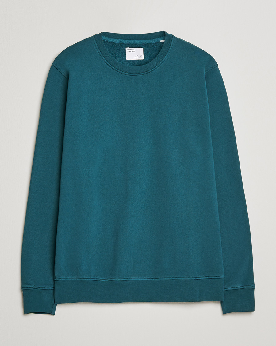 Herre | Gensere | Colorful Standard | Classic Organic Crew Neck Sweat Ocean Green