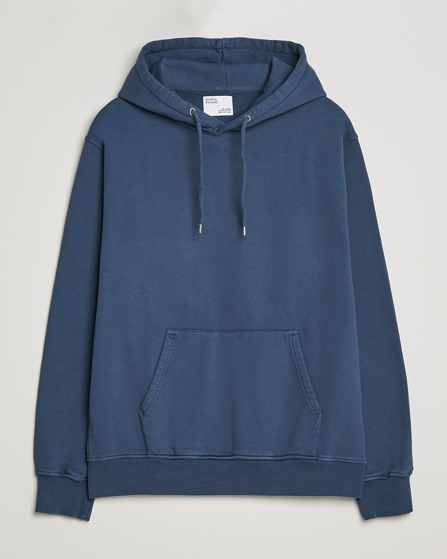 Herre | Gensere | Colorful Standard | Classic Organic Hood Petrol Blue