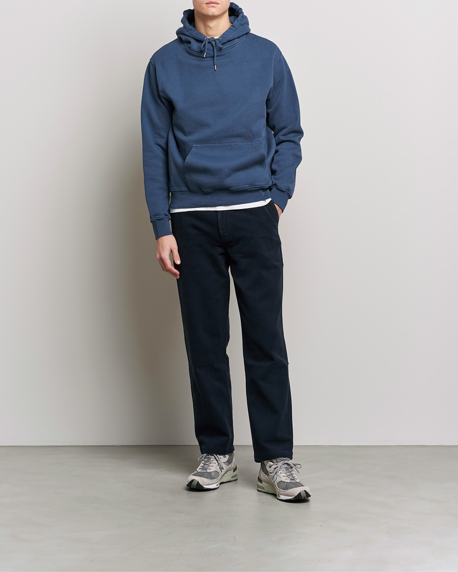 Herre | Gensere | Colorful Standard | Classic Organic Hood Petrol Blue