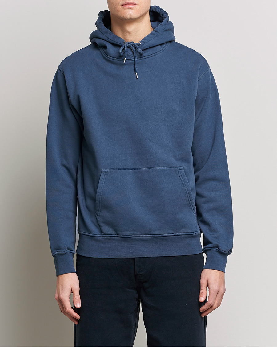 Herre | Gensere | Colorful Standard | Classic Organic Hood Petrol Blue