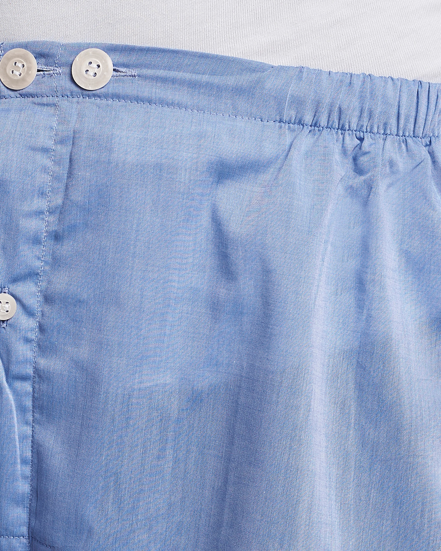 Herre | Pyjamaser og badekåper | Derek Rose | Shortie Cotton Pyjama Set Blue