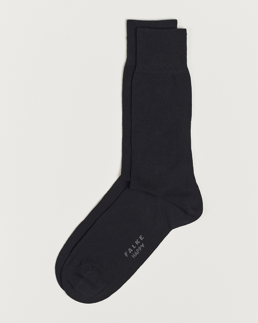 Herre |  | Falke | Happy 2-Pack Cotton Socks Black