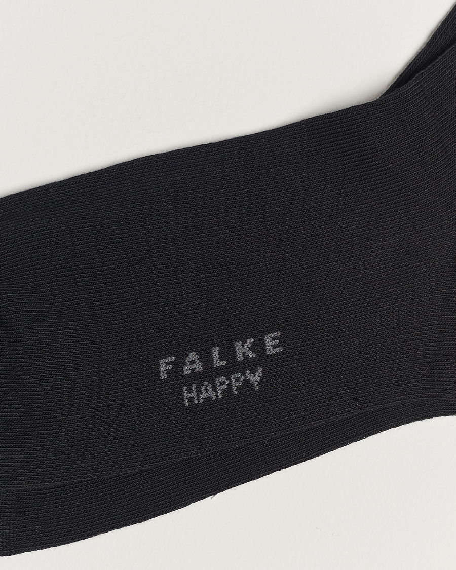 Herre | Sokker | Falke | Happy 2-Pack Cotton Socks Black