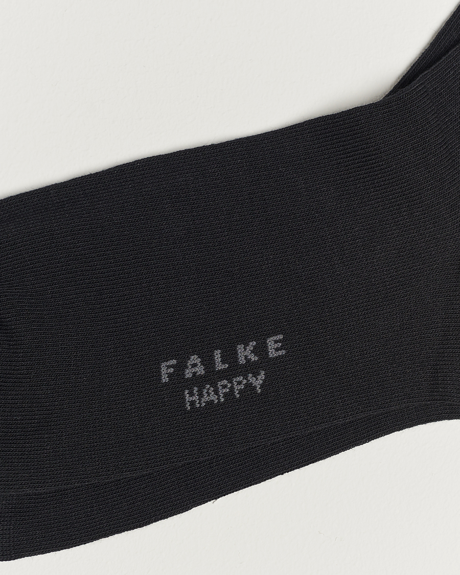 Herre | Undertøy | Falke | Happy 2-Pack Cotton Socks Black