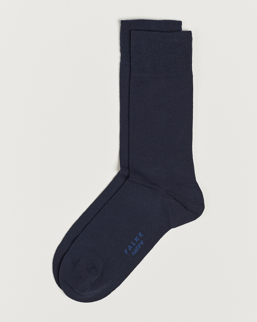 Herre | Undertøy | Falke | Happy 2-Pack Cotton Socks Navy