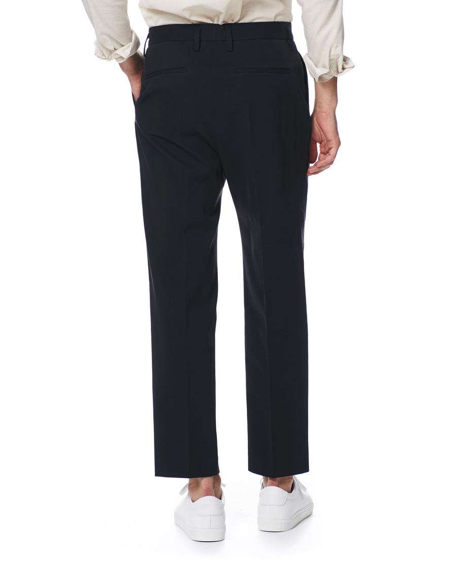 Herre | Bukser | Filippa K | Samson Loose Fit Pleated Cotton Trousers Navy