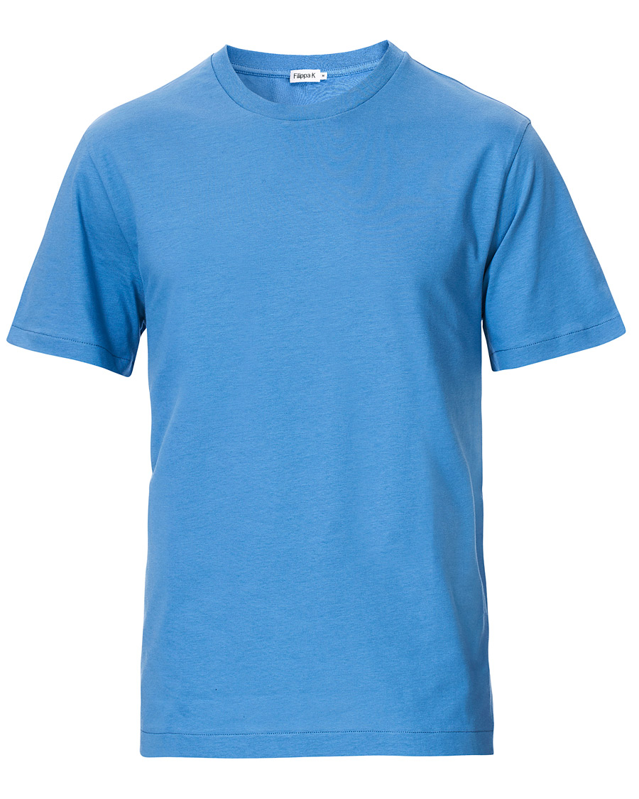 Herre | T-Shirts | Filippa K | Single Jersey Regular Tee Blue Heaven