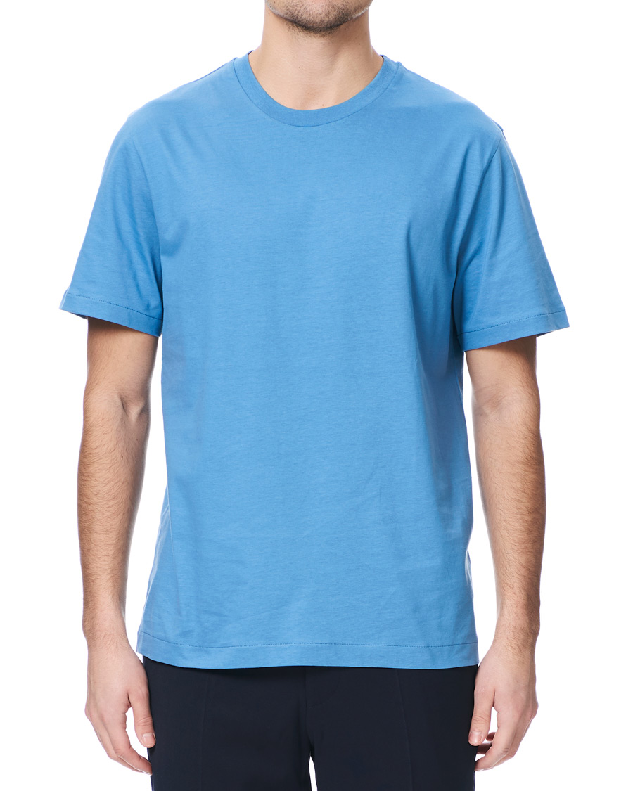 Herre | T-Shirts | Filippa K | Single Jersey Regular Tee Blue Heaven