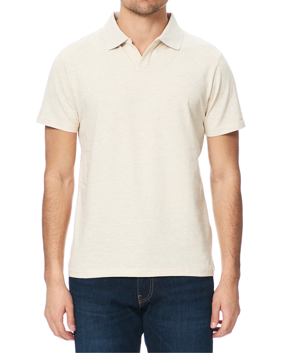 Herre | Pikéer | Filippa K | Soft Lycra Polo T-Shirt Beige Melange