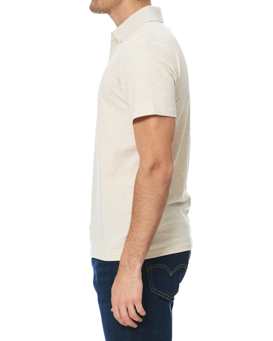 Herre | Pikéer | Filippa K | Soft Lycra Polo T-Shirt Beige Melange