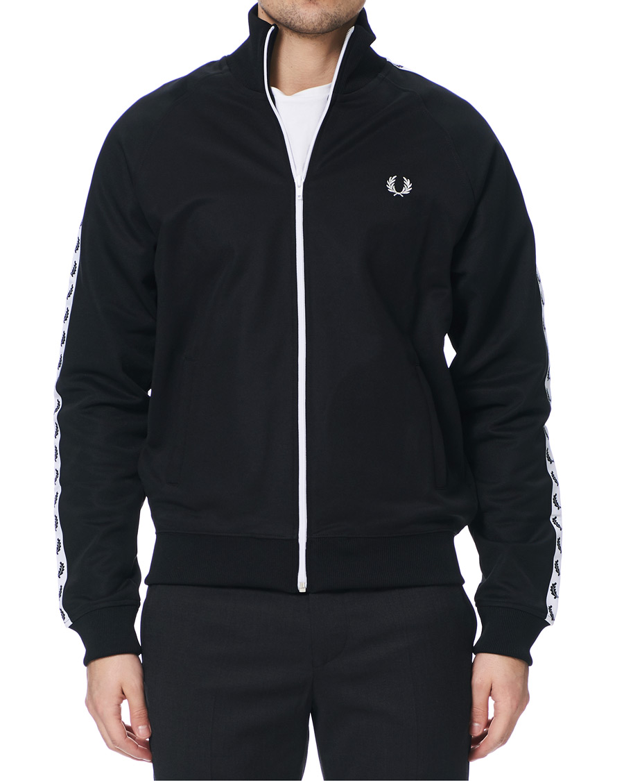 Herre | Gensere | Fred Perry | Taped Track Jacket Black