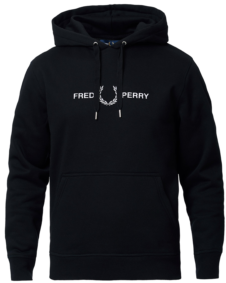 Herre | Gensere | Fred Perry | Graphic Hooded Sweatshirt Black