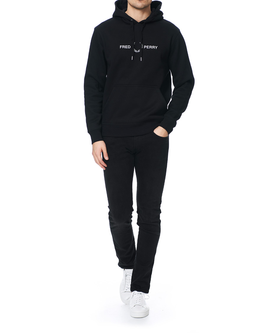 Herre | Gensere | Fred Perry | Graphic Hooded Sweatshirt Black