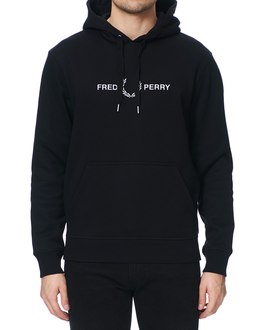 Herre | Gensere | Fred Perry | Graphic Hooded Sweatshirt Black