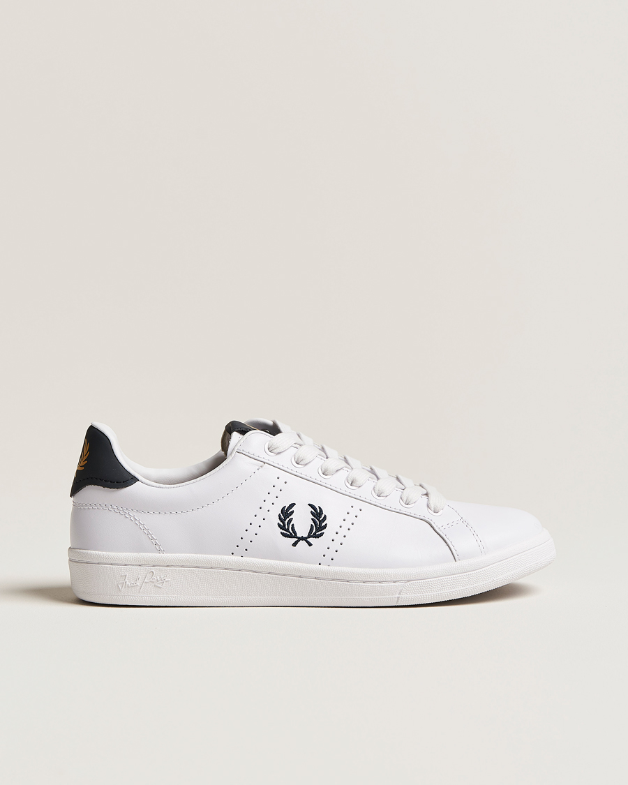 Herre | Fred Perry | Fred Perry | B721 Leather Sneakers White/Navy