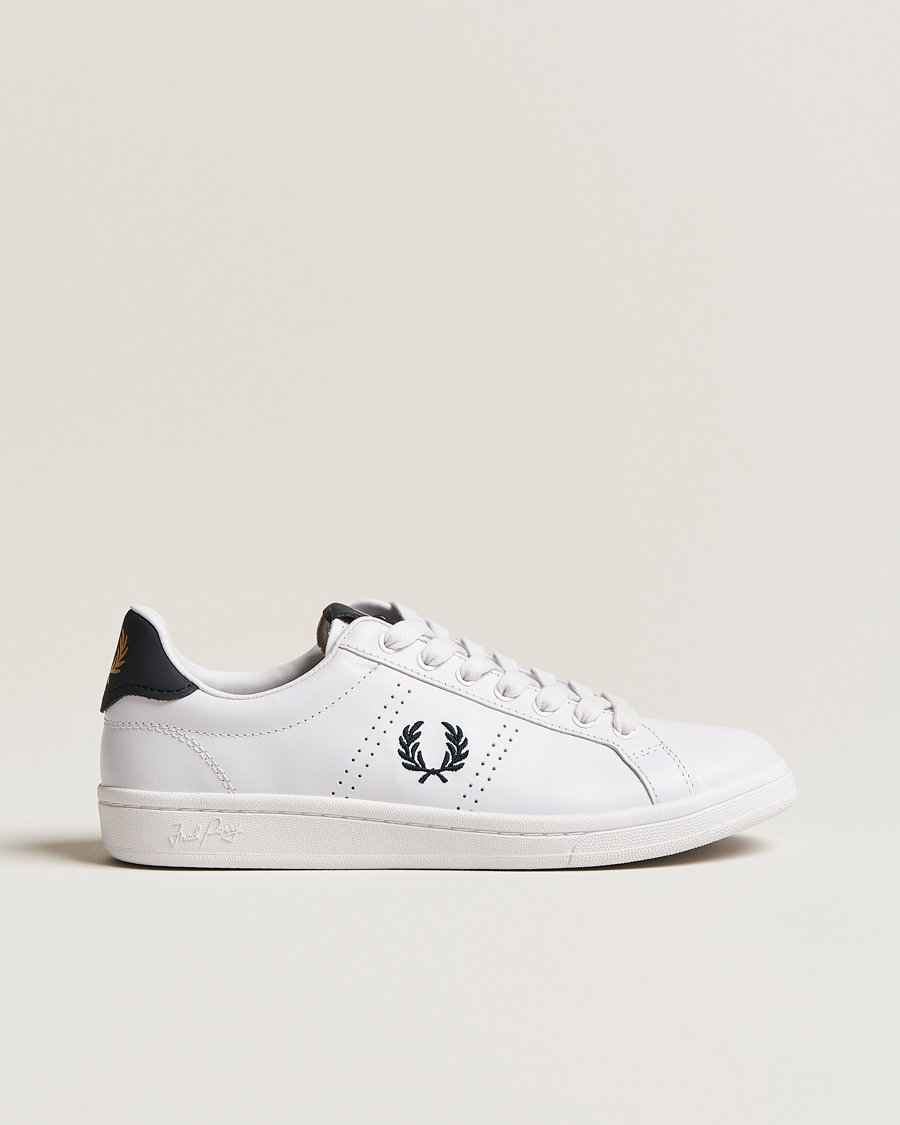 Herre | Fred Perry B721 Leather Sneakers White/Navy | Fred Perry | B721 Leather Sneakers White/Navy