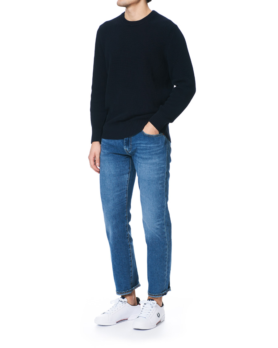 Herre | Fred Perry B722 Leather Sneaker White/Navy | Fred Perry | B722 Leather Sneaker White/Navy