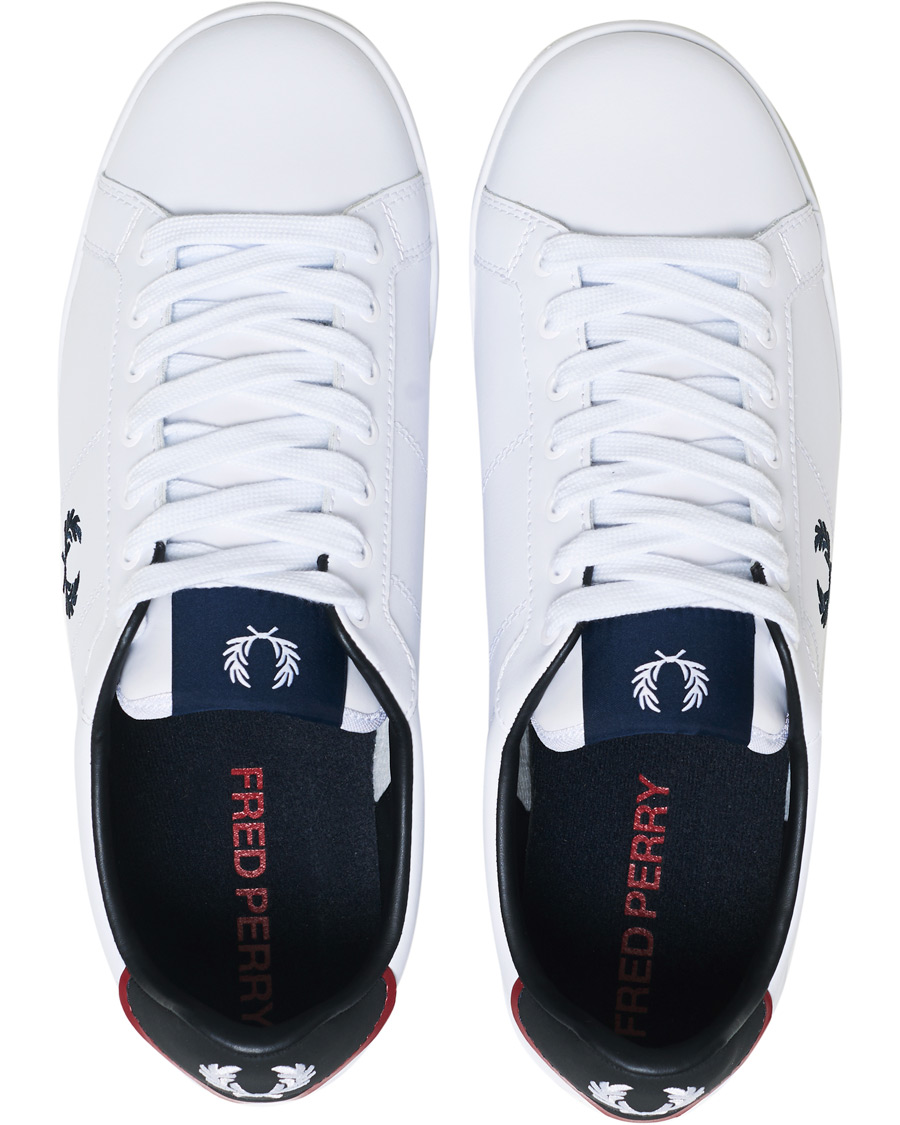 Herre | Fred Perry B722 Leather Sneaker White/Navy | Fred Perry | B722 Leather Sneaker White/Navy