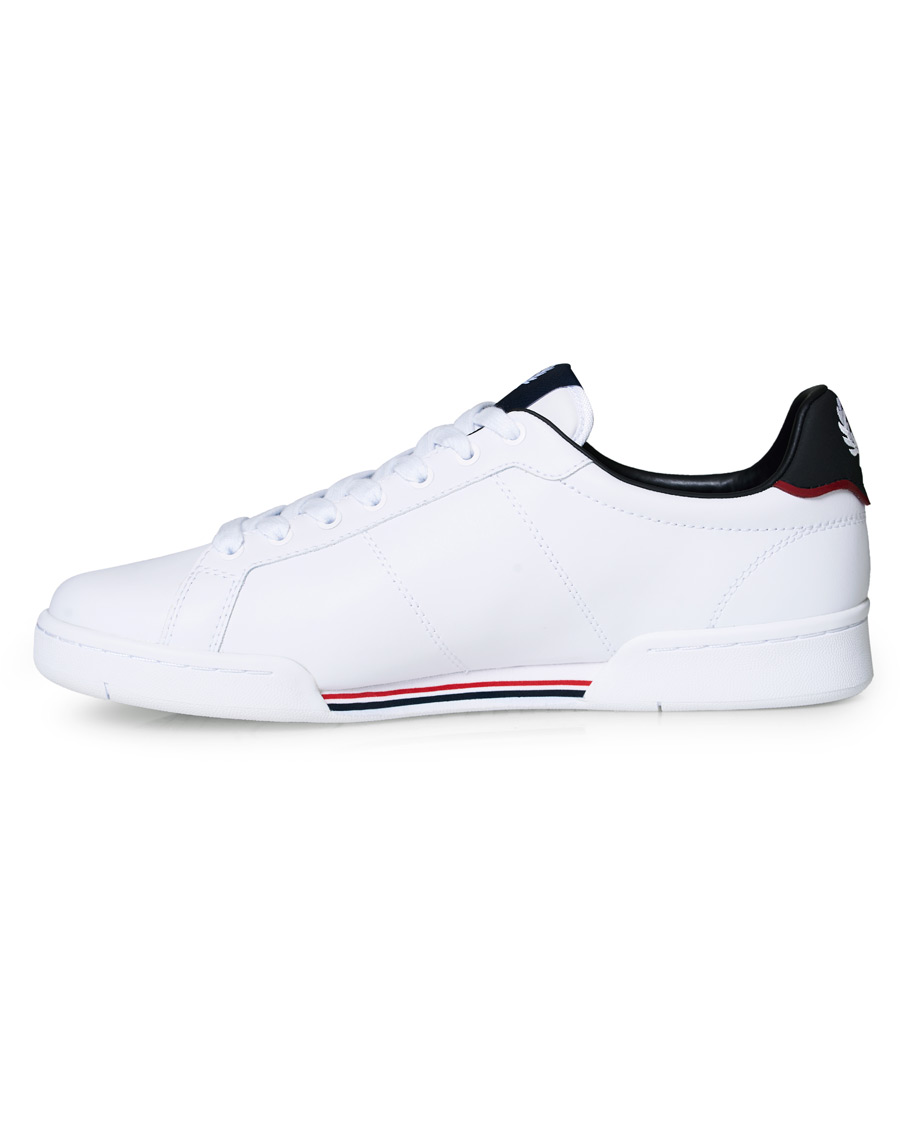 Herre | Fred Perry B722 Leather Sneaker White/Navy | Fred Perry | B722 Leather Sneaker White/Navy